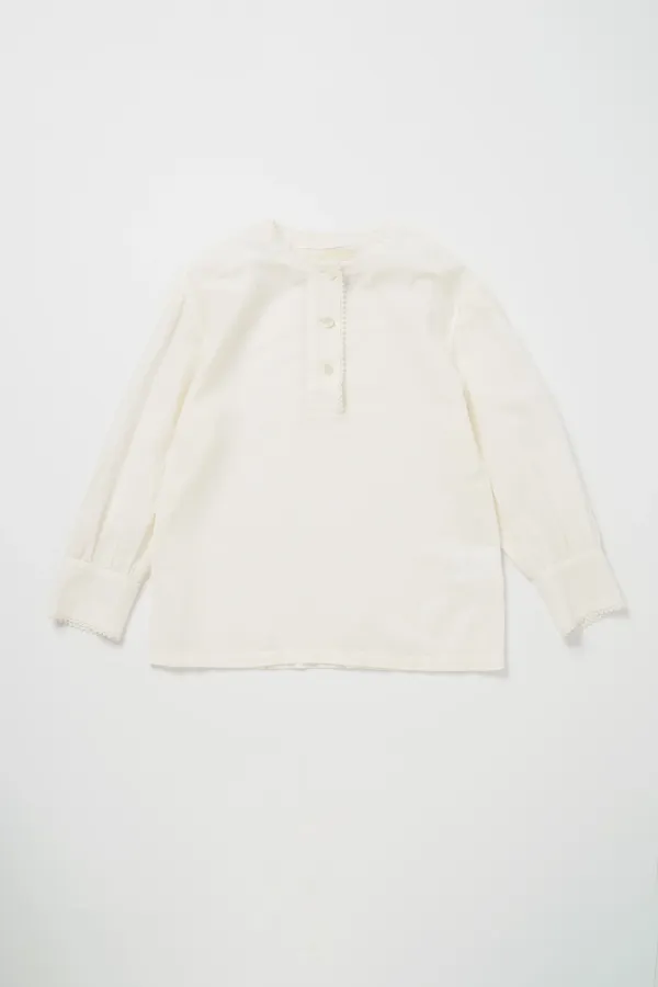 Via Rami henleyneck blouse (Ivory)