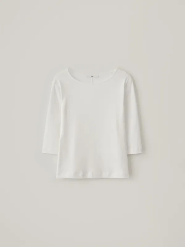 [10.2 예약 배송] Boat Neck Half Top - Ivory