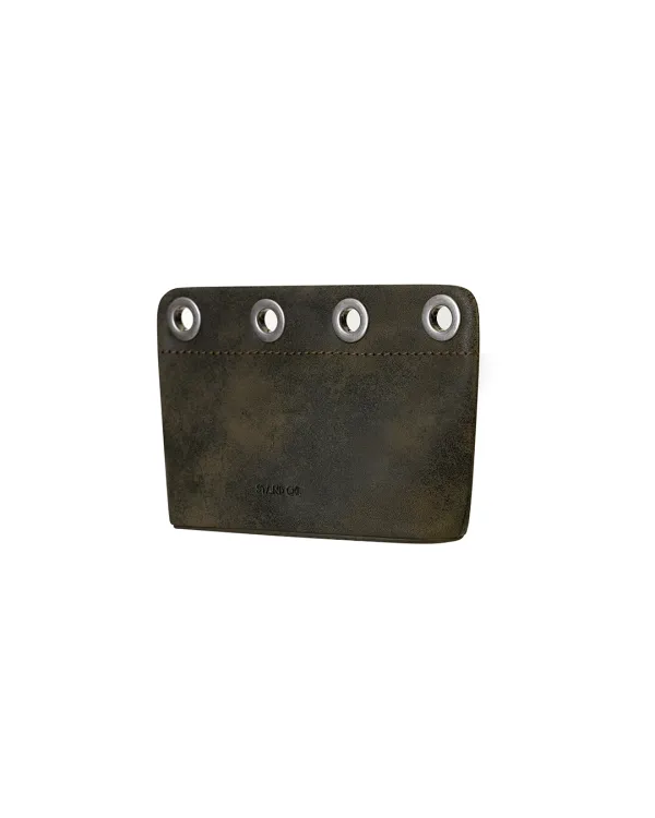 Loop Eyelet Pouch · 루프 아일렛 파우치 / 워시드 브라운