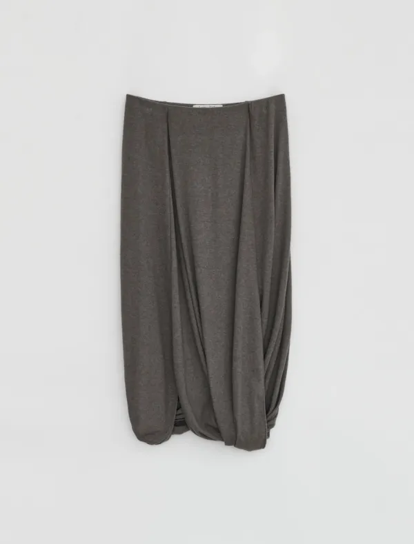 TWO WAY DRAPE SKIRT [GREY]