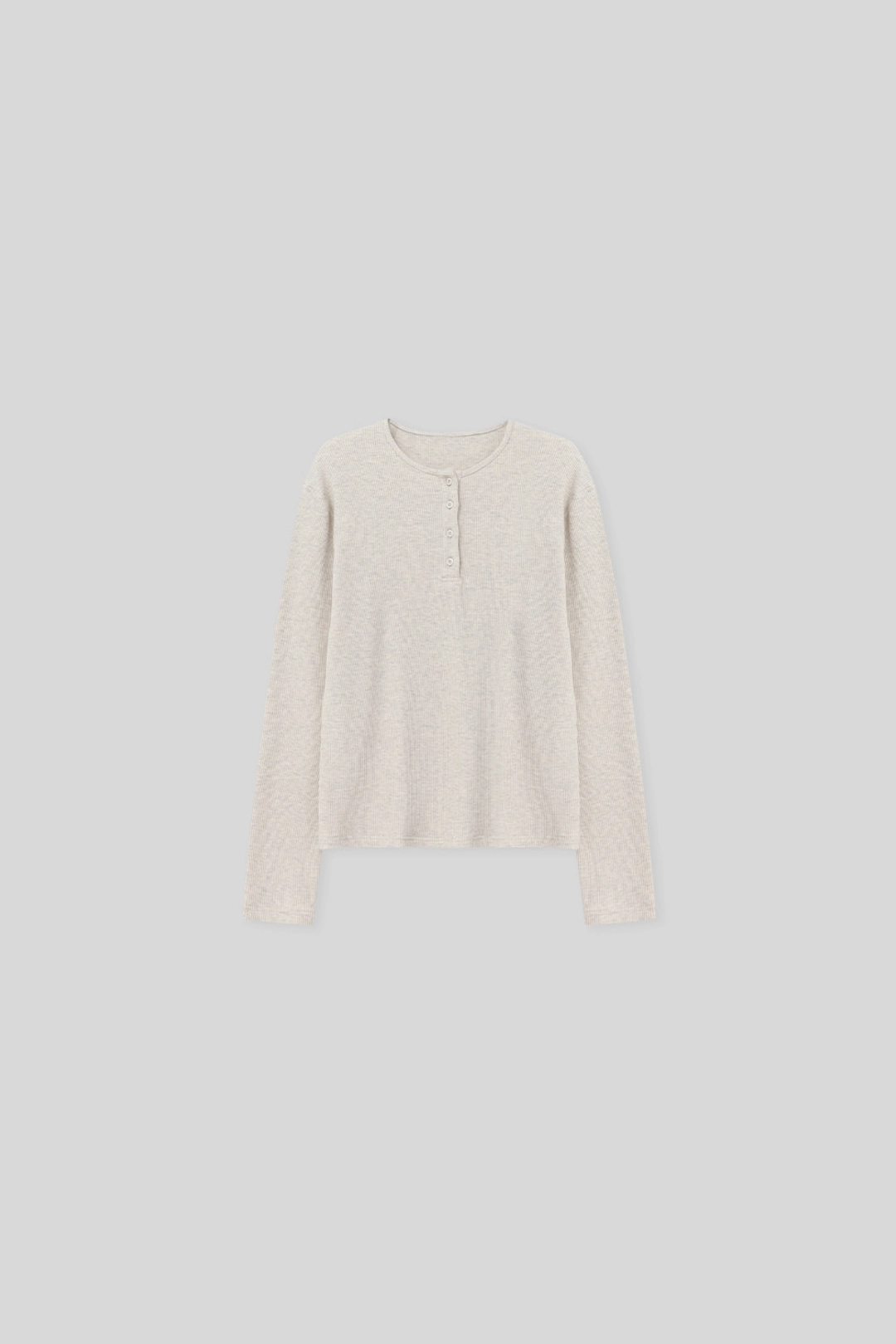 더미튼 Lounge button t-shirt (oatmeal) 상품 이미지 1
