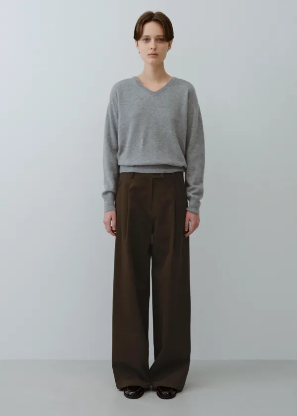 Classic cotton pants (brown)