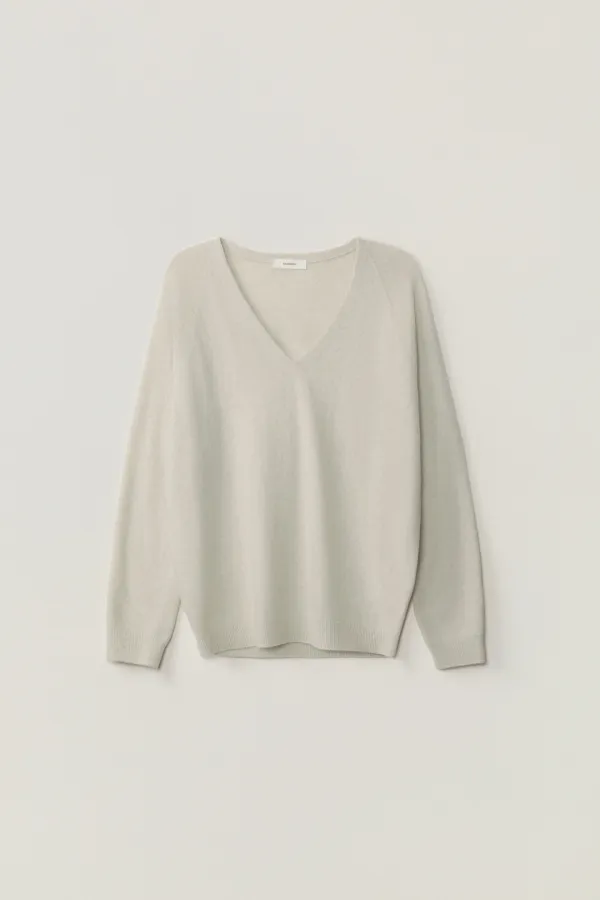 HOPE CASHMERE V-NECK KNIT_OATMEAL