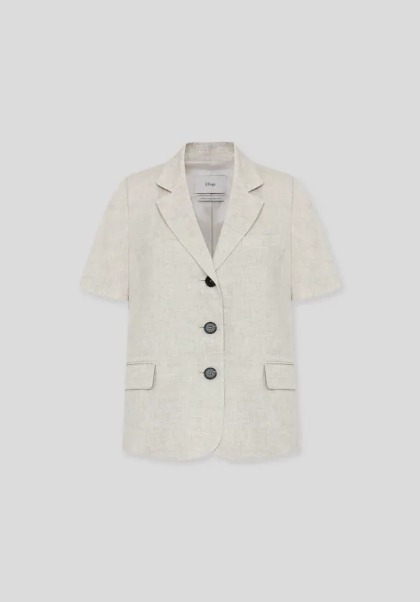 Belarus Half Linen Jacket (Oat Beige)