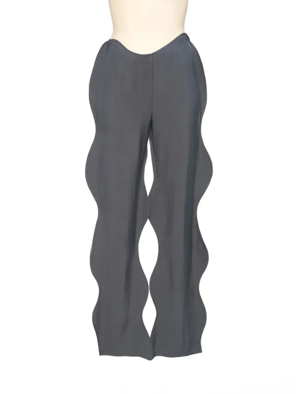 SS26 GRAY WAVY PANTS