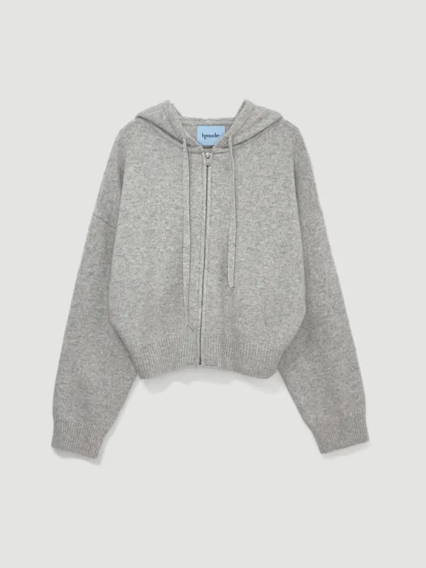 Wool zip-up knit (그레이)