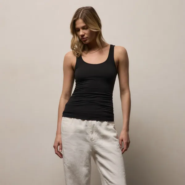Long Jersey Tank - Black