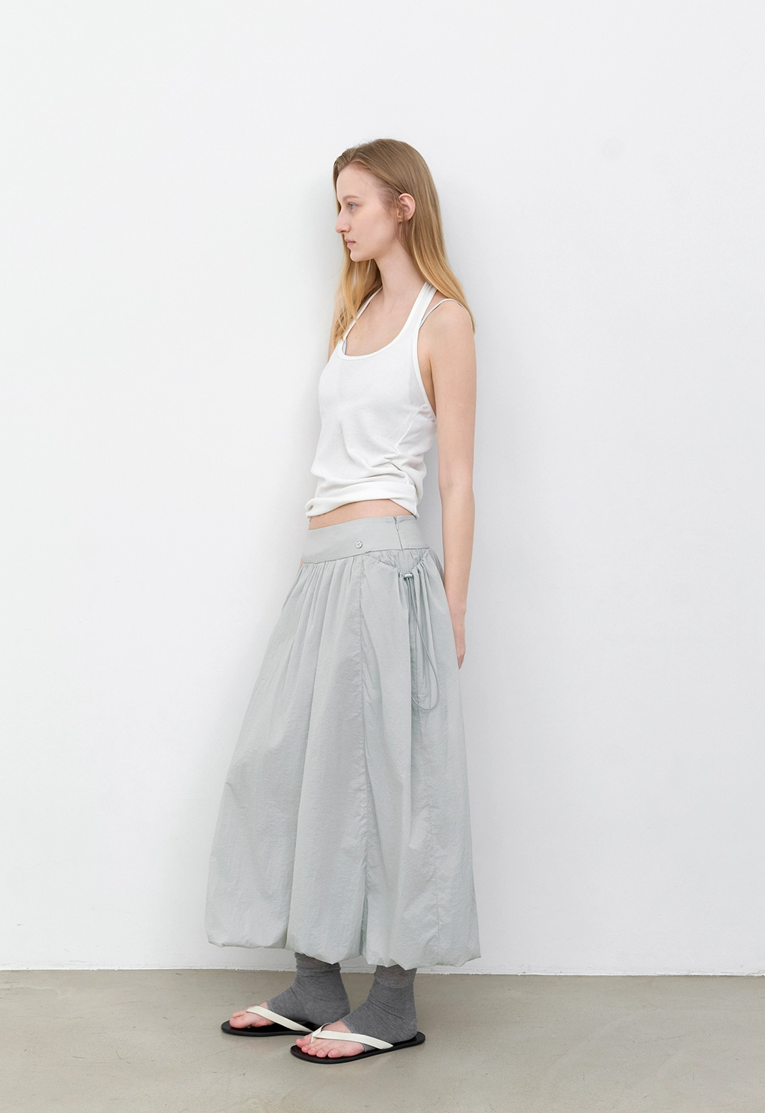 아뜰리에 나인 (SK-5105)YU NYLON SHIRRING BALLOON SKIRT 상품 이미지 1