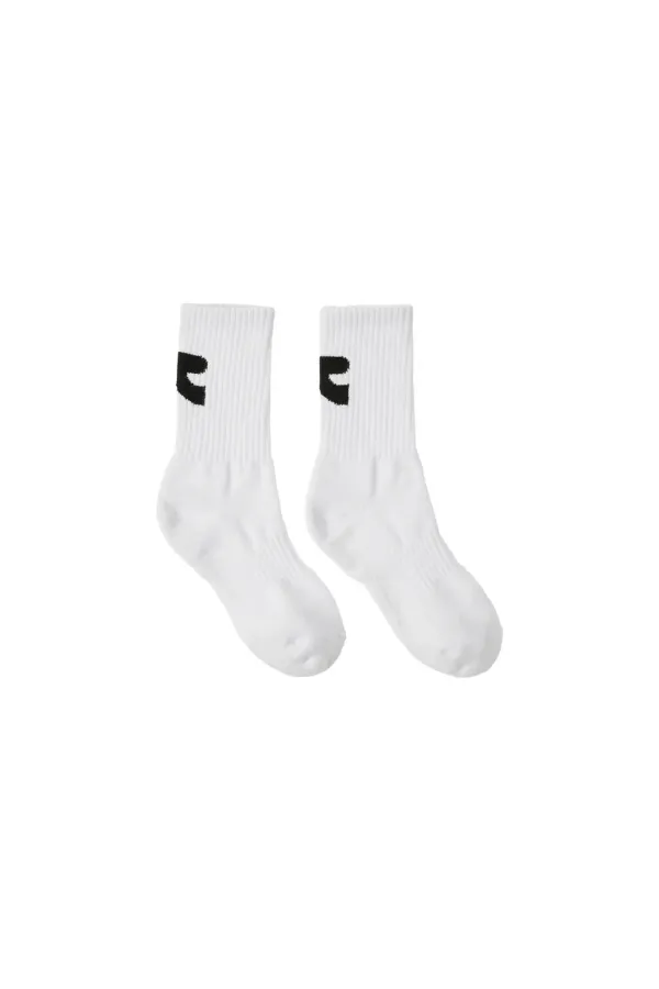 RR LOGO MID SOCKS - WHITE