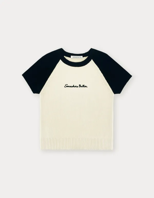Casual Mini Letter Knit - Black