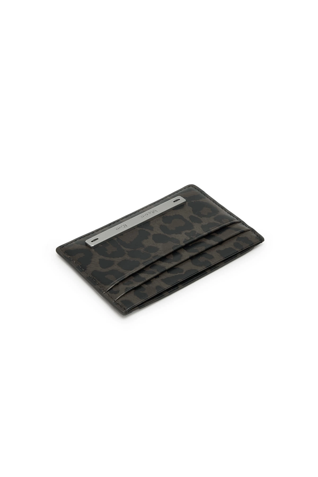 마뗑킴 LEOPARD VINTAGE CARD WALLET IN CHARCOAL 상품 이미지 2