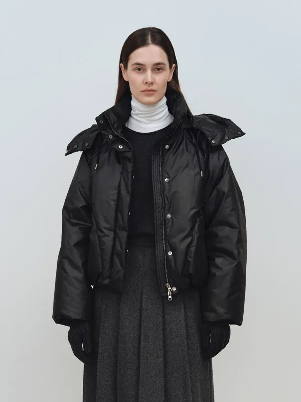 TFW DETACHABLE HOOD GOOSE DOWN PUFFER_BLACK