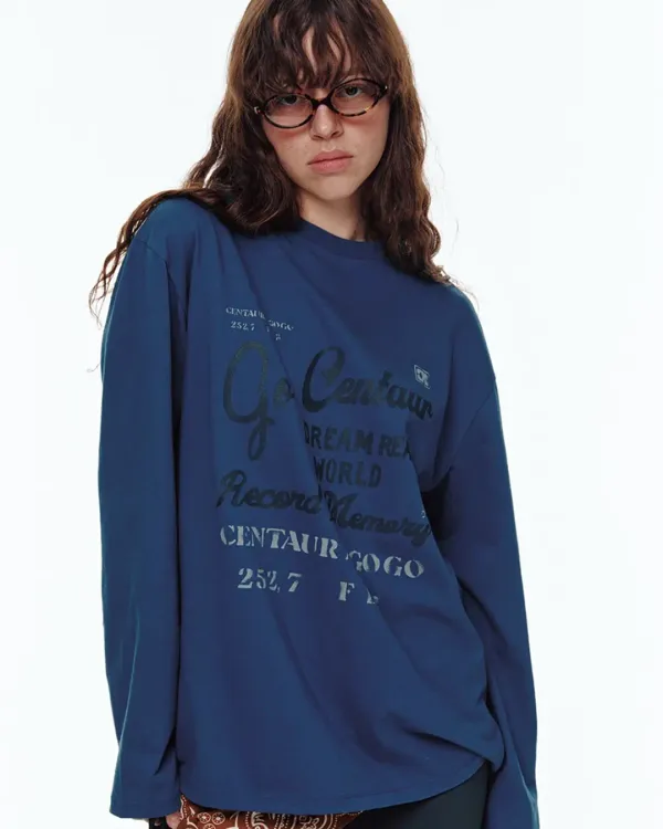 CENTAUR GOGO LONG SLEEVE T-SHIRT_NAVY
