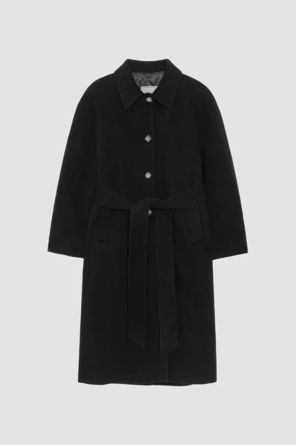 QUILTED LINING HANDMADE ALPACA COAT_BLACK