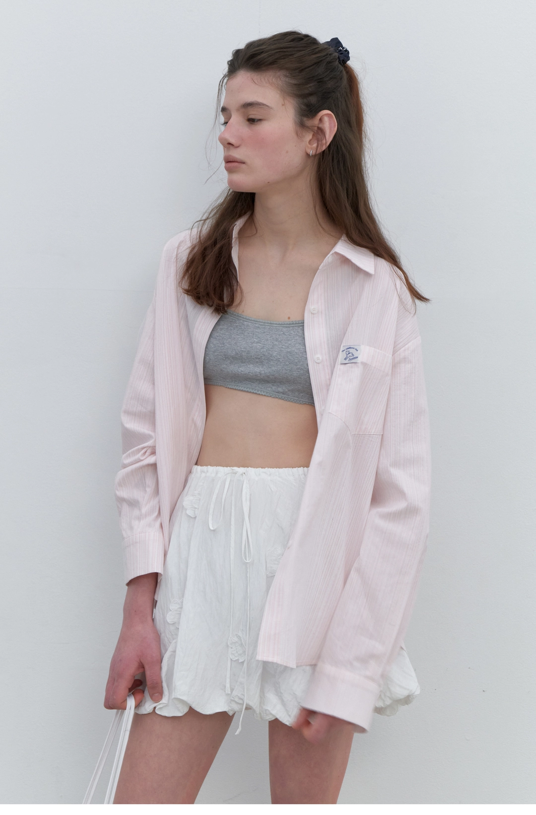 Applique Balloon Skirt (White Crease)