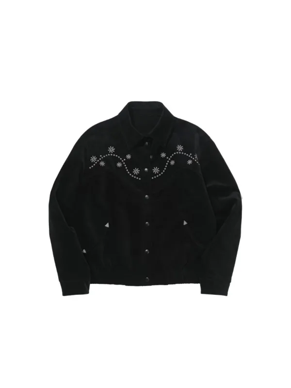 [10/30 순차발송]Western Embroidery Bomber Jacket Black_F263JK09