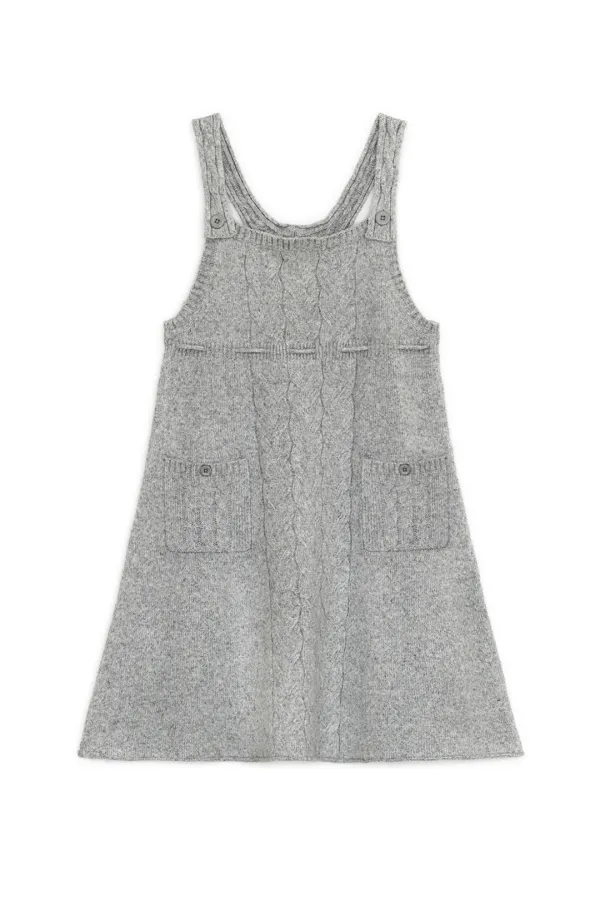 Strap knit dress (Gray)