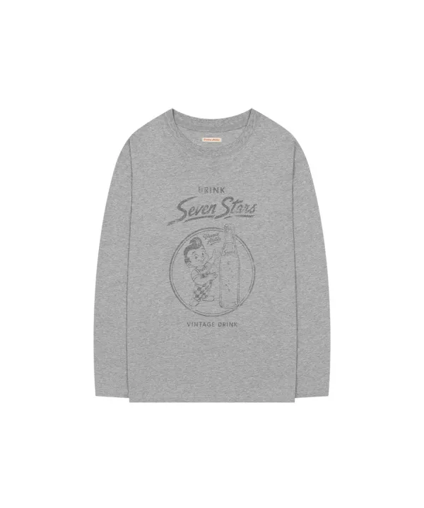 A3628 Vintage soda 롱 슬리브_Melange gray