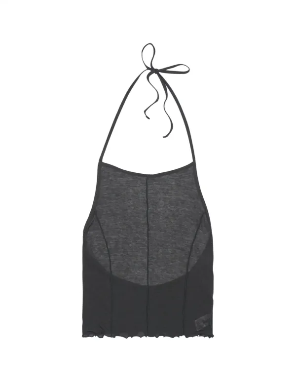SOFT HALTER TOP_CHARCOAL