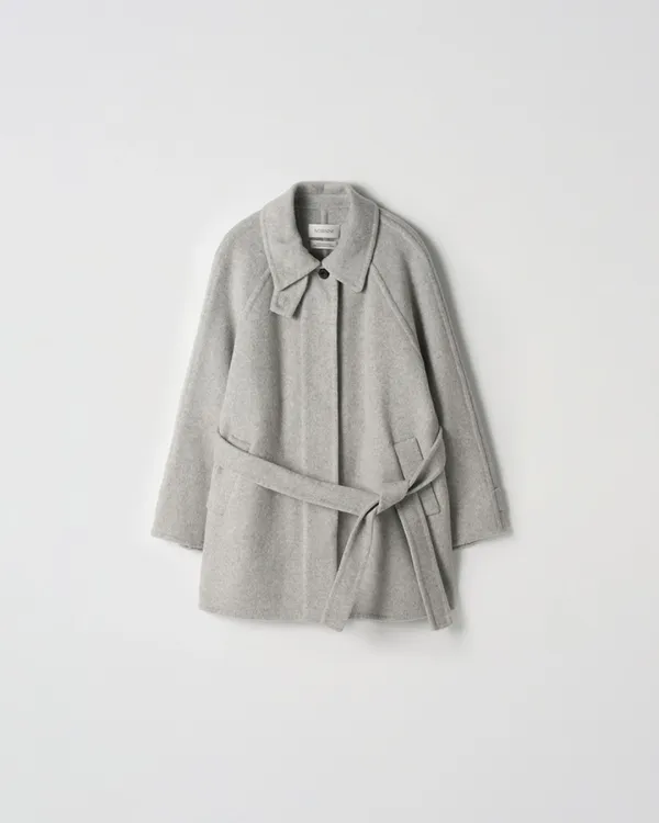 Handmade Wool Half Coat [GREY]