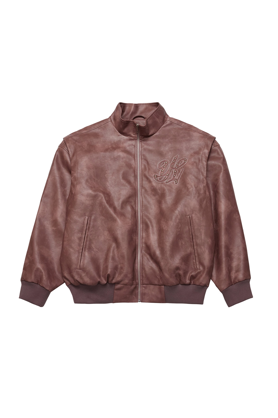 와이이이엘 FAUX LEATHER WINGED JACKET PINK 상품 이미지 1