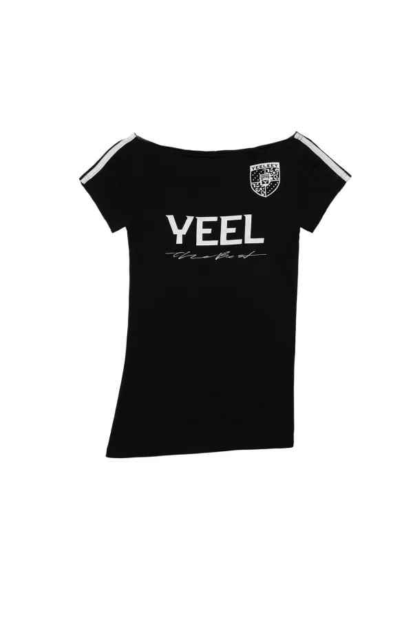 YEEL RACING ASYMMETRIC T-SHIRT BLACK