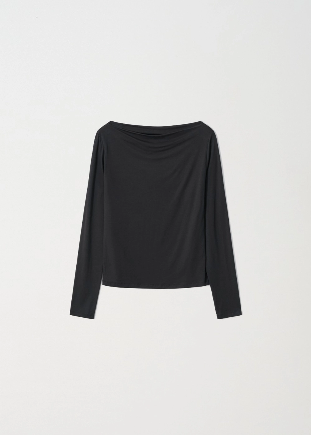 아르토 Camille Draped Long Sleeve_Charcoal 상품 이미지 1