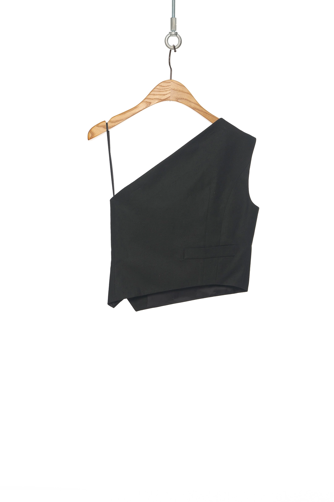 푸쉬버튼 SS25 BLACK ONE SHOULDER VEST 상품 이미지 3