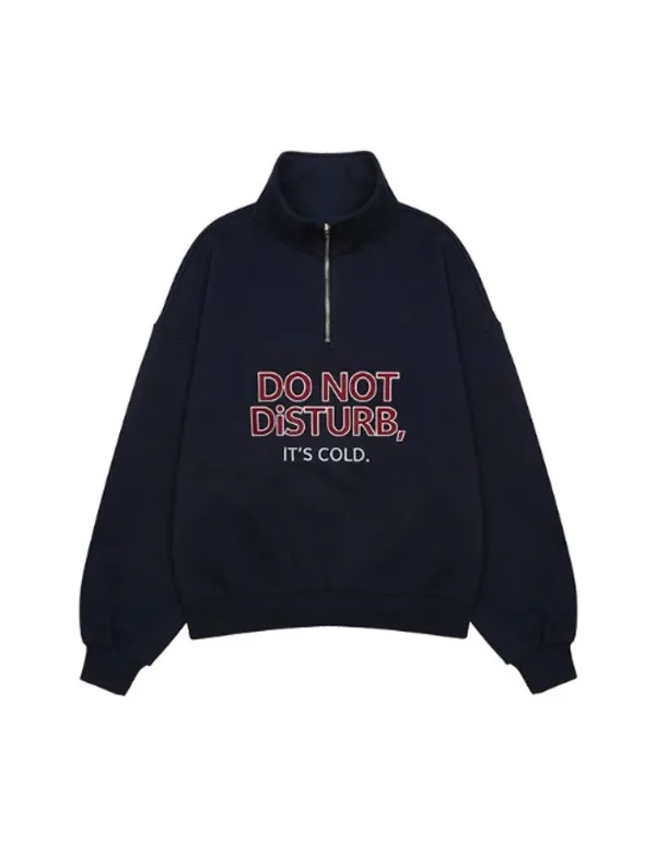 Do Not Disturb Half Zip - Navy