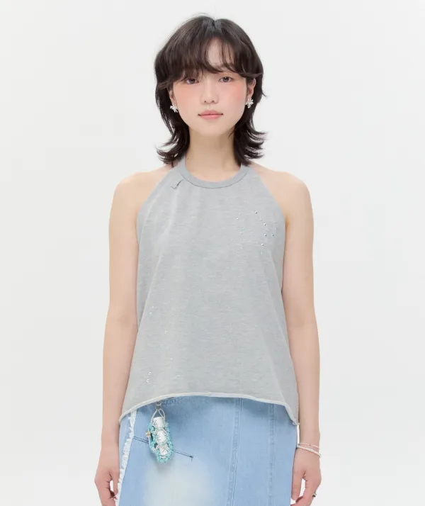 Snap Halter Top [Gray]