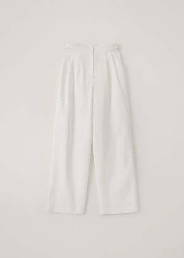 Melie side tab pants (white)