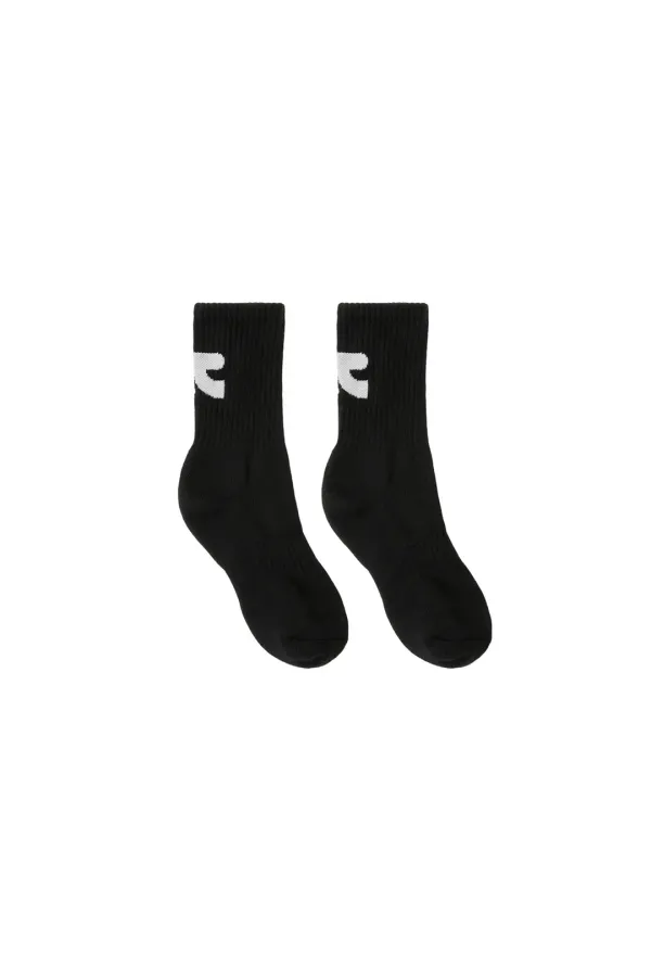 RR LOGO MID SOCKS - BLACK