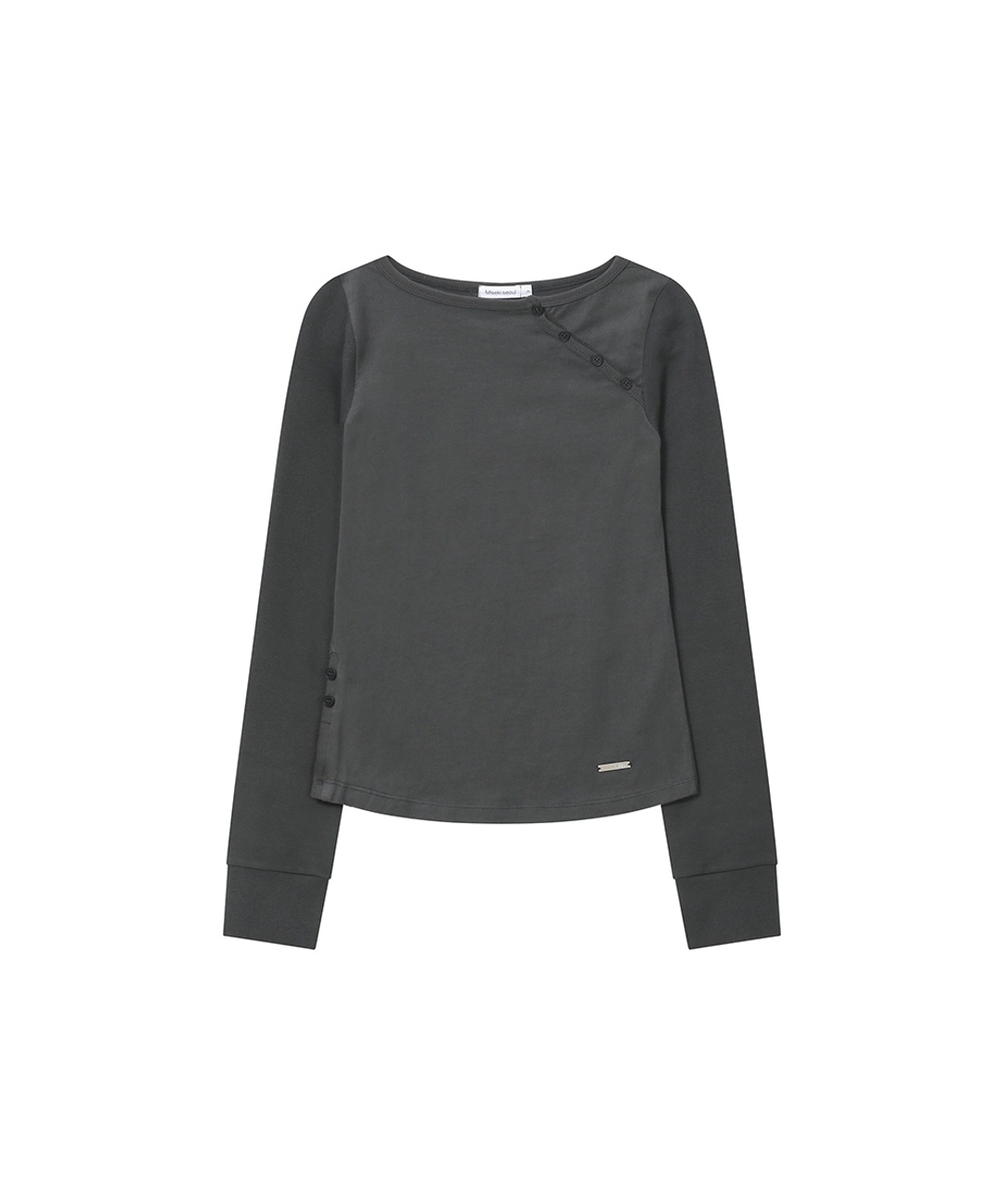 미세키서울 Slash button long sleeves CHARCOAL 상품 이미지 2