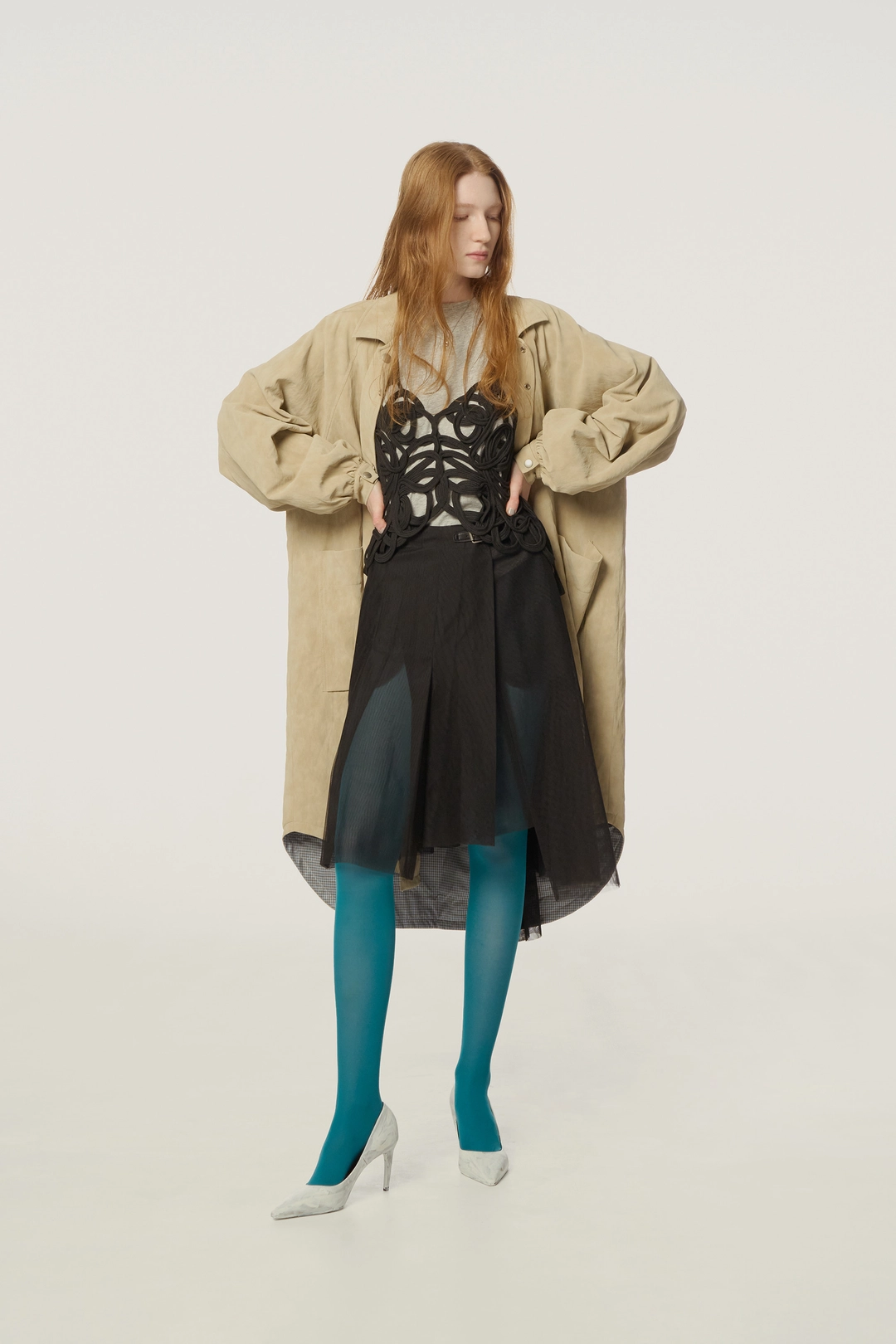 더일마 Nolly Suede Trench Coat beige 상품 이미지 1