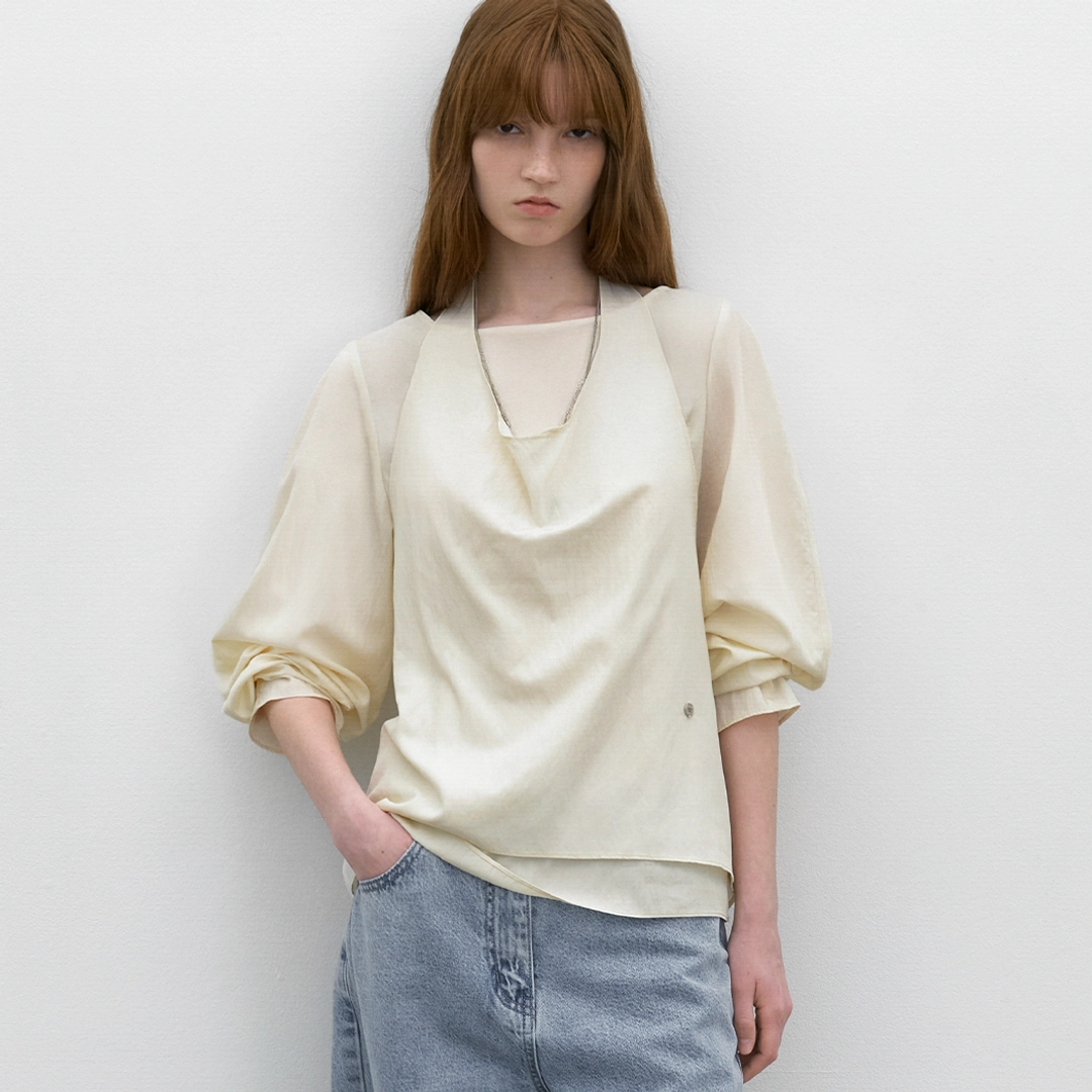 아뜰리에 나인 (BL-4389)HALTER NECK LAYERED TOP SET S 상품 이미지 1