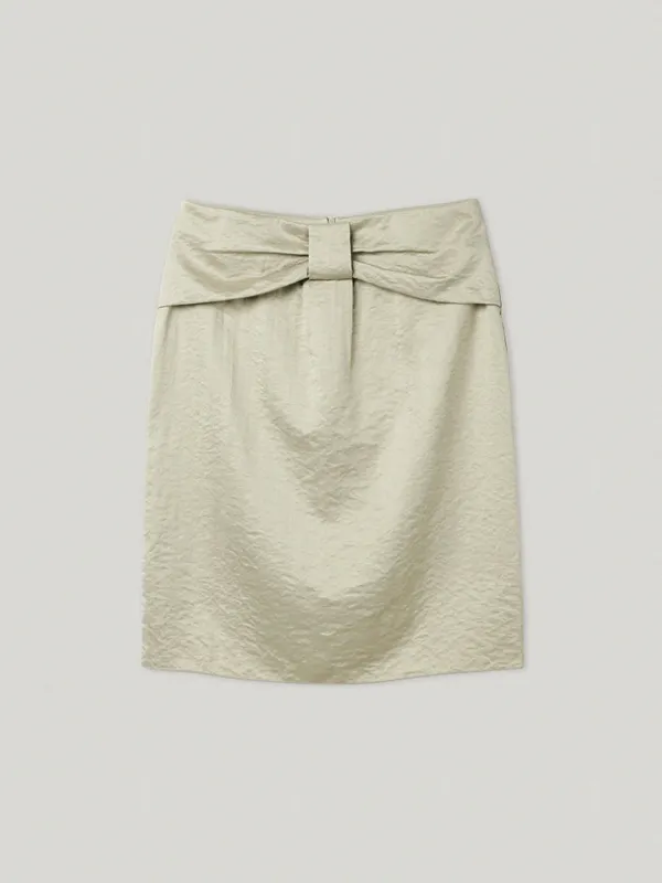 Heather Bow Skirt Beige (2nd)