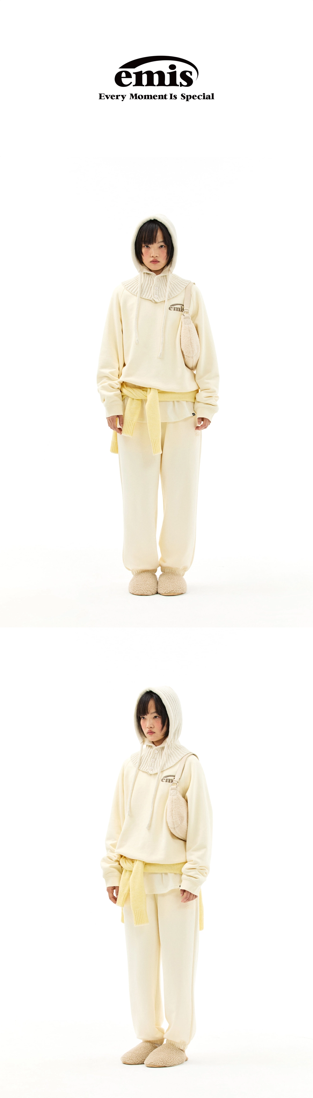 이미스 BOUCLE LOGO RAGLAN SWEATSHIRT-CREAM 상품 이미지 2