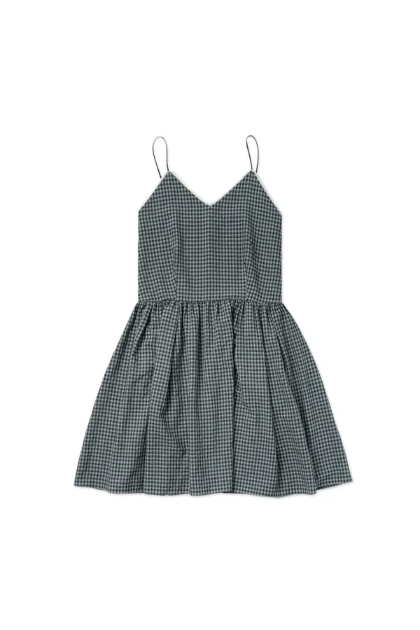 Check sleeveless dress