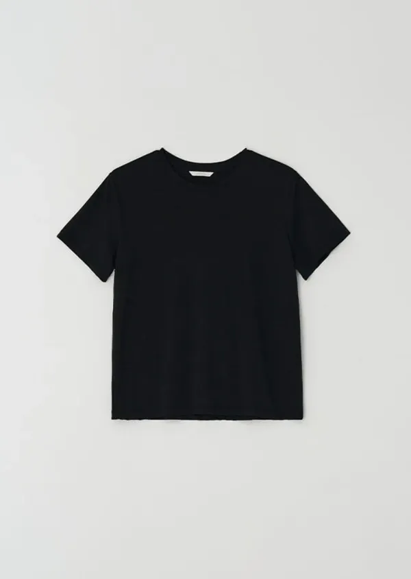 tencel blended round top-black