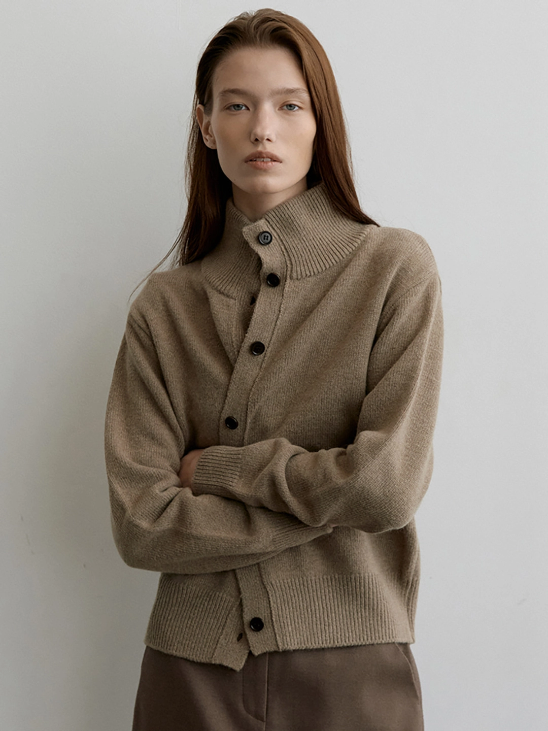 오떼뜨 CAMEL HIGH NECK COLLAR KNIT_2COLOR 상품 이미지 2