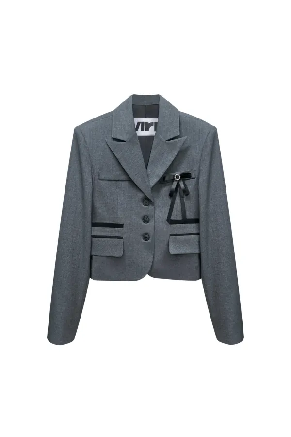 ASTRAL CROP JACKET / CHARCOAL