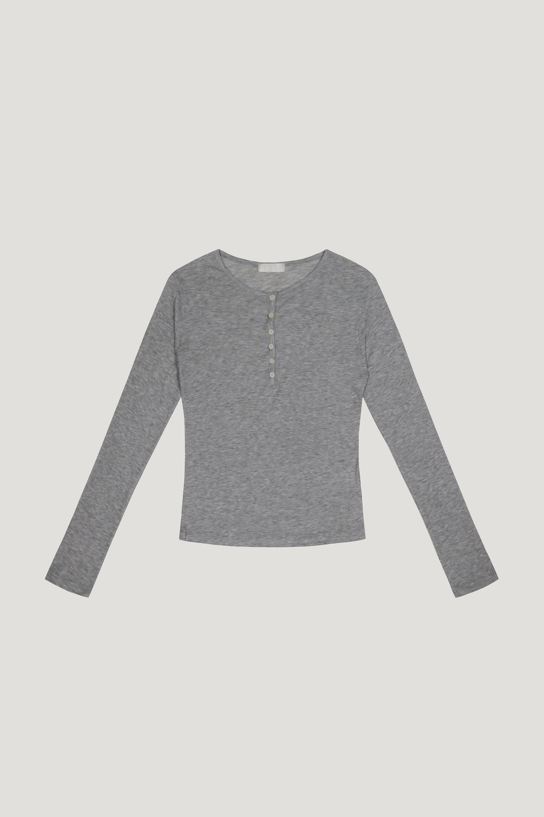 리브어리 Tencel Button Tee (gray) 상품 이미지 1