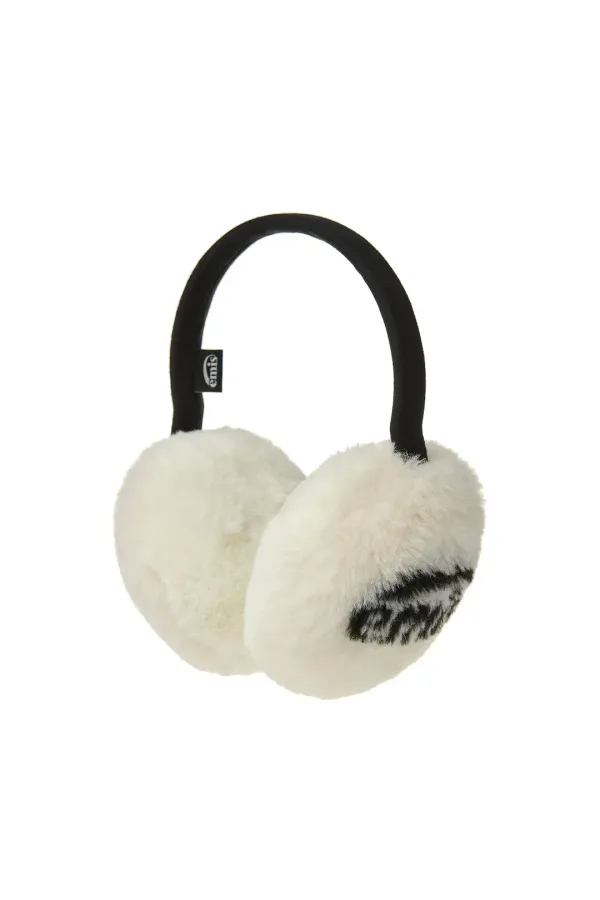 LOGO JACQUARD EAR MUFF (RENEWAL)-WHITE