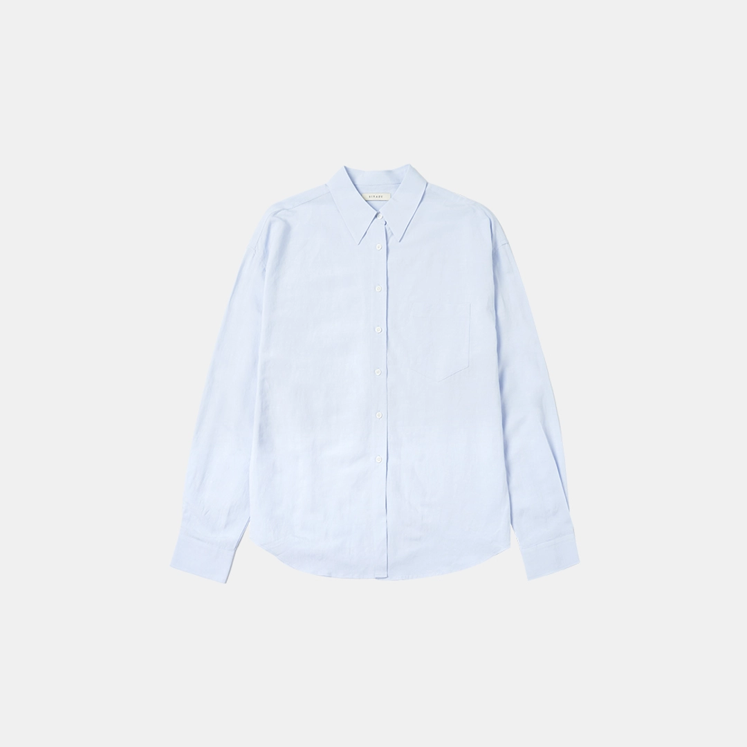 시야쥬 SITP5198 린넨 블렌드 퓨어 셔츠_Powder blue 상품 이미지 3