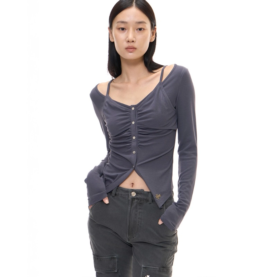 2000아카이브 DUA CARDIGAN (CHARCOAL) 상품 이미지 1