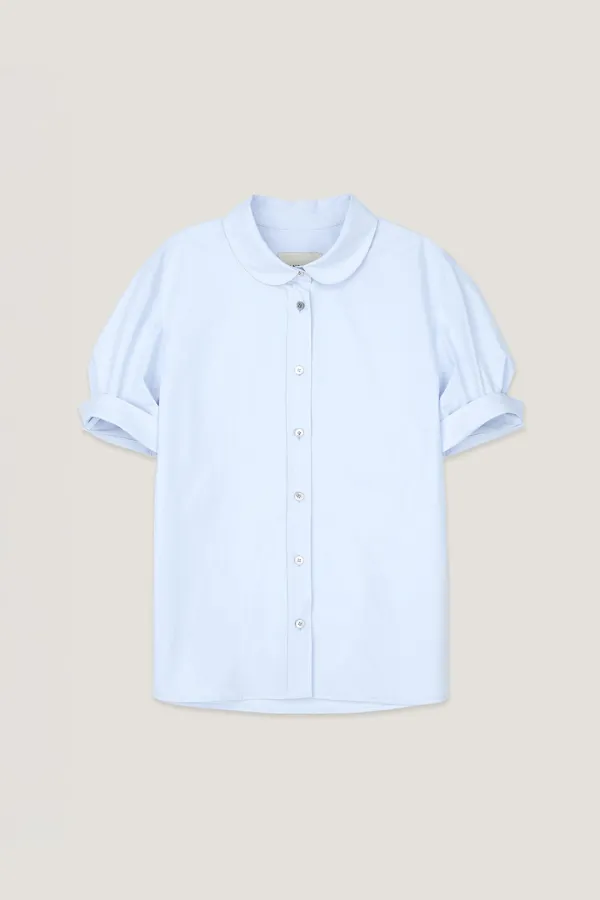 알스 라운드 카라 반팔 셔츠 (Light blue)