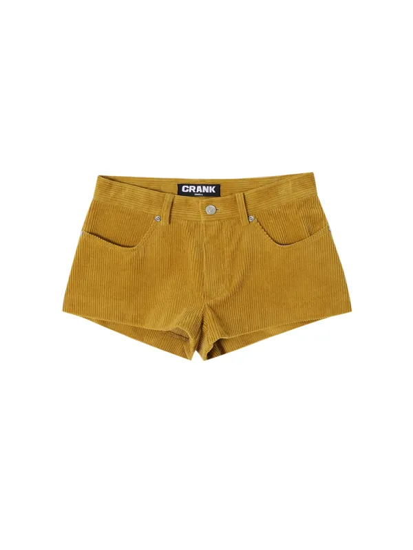 [Last one] CORDUROY MICRO SHORTS_MUSTARD
