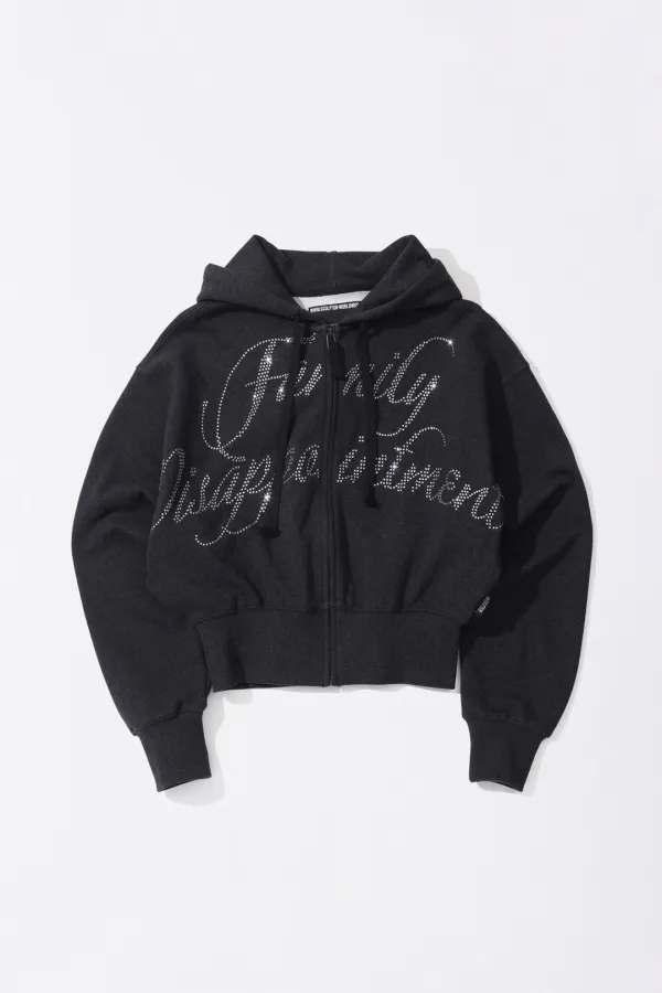 Bad Seed Jewel Hooded Zip-Up Melange Charcoal
