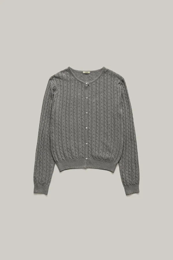 Airy Eyelet Cardigan Set