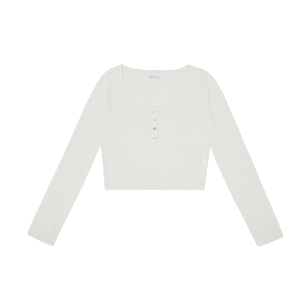 피브비 Long Sleeve Knit Top (cloud white) 상품 이미지 1